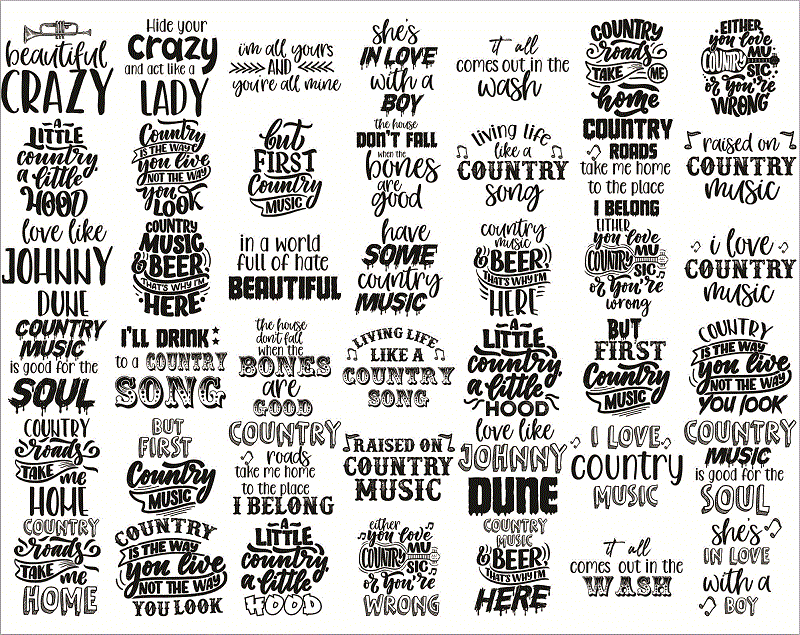 Bundle 97 Country Music SVG/PNG Files For Cricut, Country Music svg, Music svg Bundle, Music svg Shirt, Music Lovers svg, Instant Download 1015565186