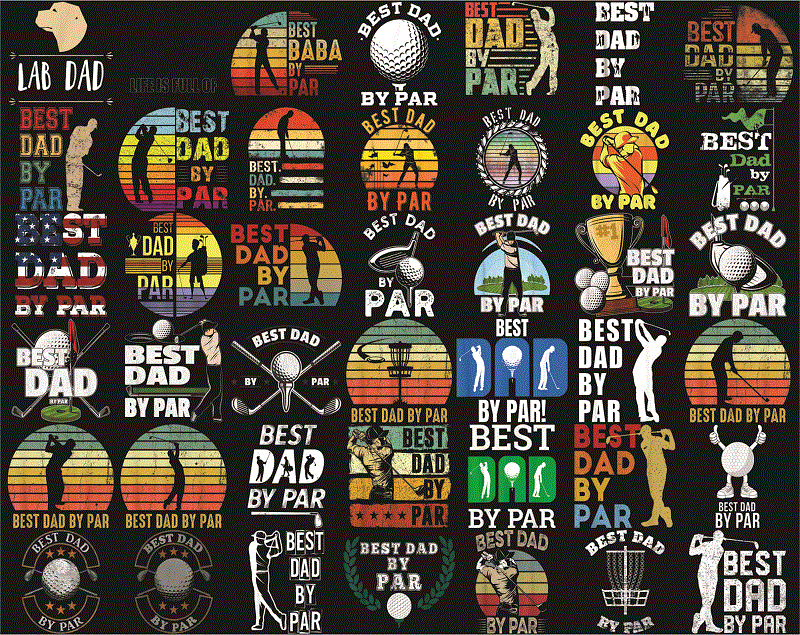 195 Best Dad By Par Vintage Sunset Golf Shirt for Men, Dad PNG Bundle, Daddy PNG,Birthday, Father Day PNG, Gift For Dad, Digital Download 1018349801