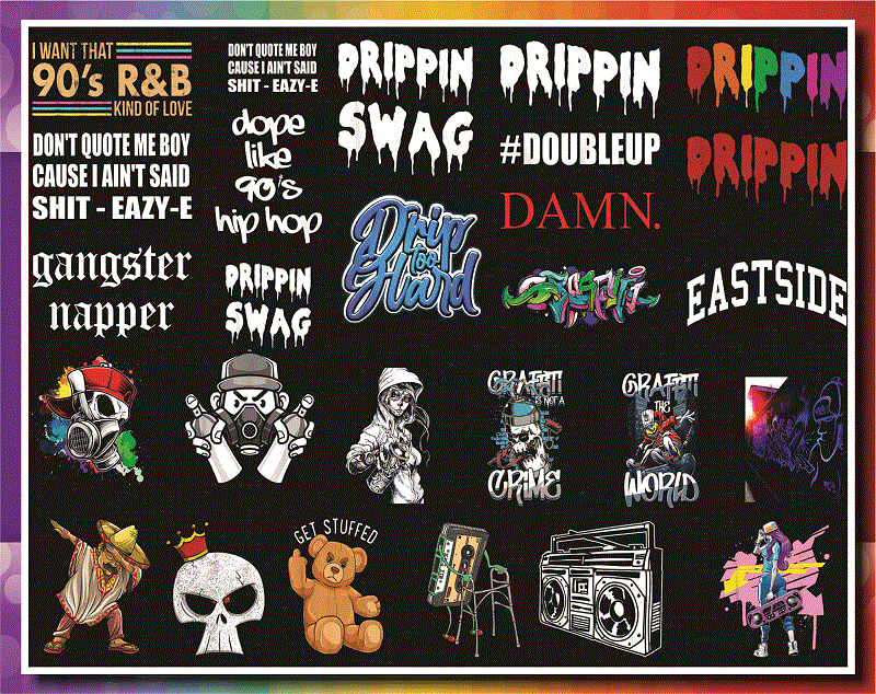 Bundle 200 Old School Hip Hop PNG, I Love Hiphop, Santa clause hiphop, 90’s hiphop, B-boy, hiphop class, elements of hiphop, Digital Download 1021946878