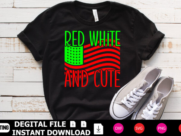 Red white and cute t shirt design online