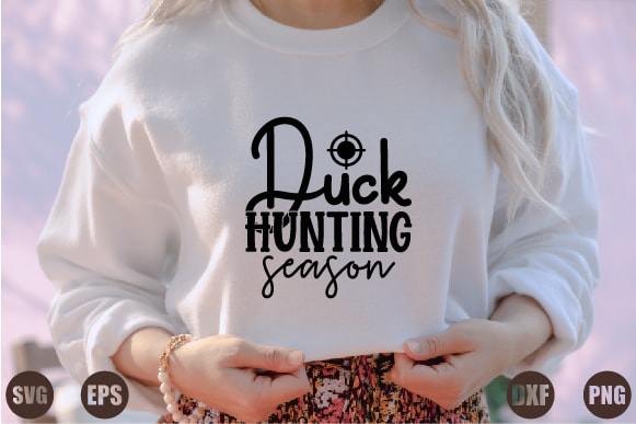 Duck hunting season t shirt vector illustration