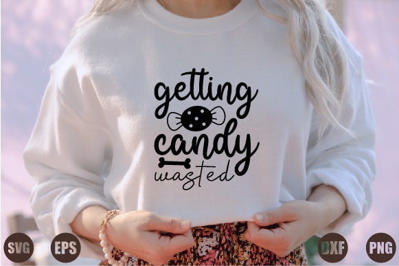 Getting candy wasted t shirt design template