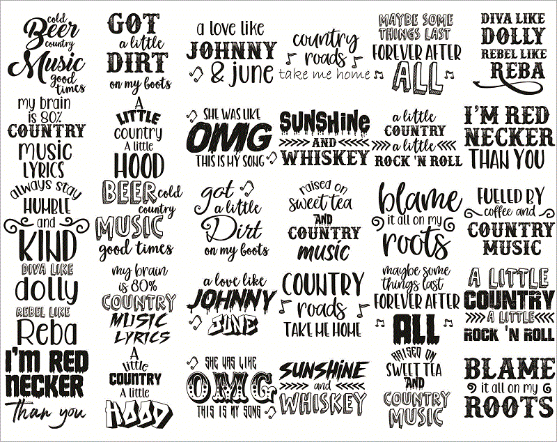 Bundle 97 Country Music SVG/PNG Files For Cricut, Country Music svg, Music svg Bundle, Music svg Shirt, Music Lovers svg, Instant Download 1015565186