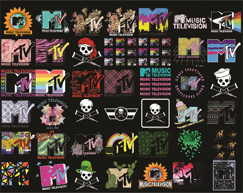 MTV PNG Bundle, Mtv spring, Mtv Old School , Mtv logo set , mtv leopard, Mtv Old School , Mtv logo set, Digital Download 1008421216