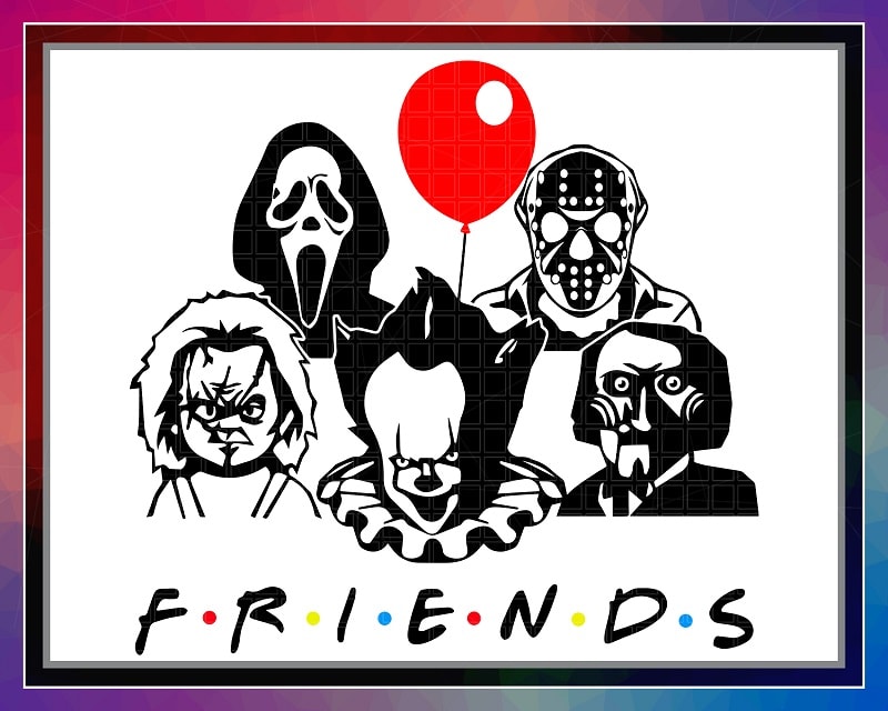 Bundle 6 Designs Horror Killers PNG, Horror Characters Friends PNG, Friends, Horror Friends Png,Horror Movie Characters,Halloween Friend PNG 857753560