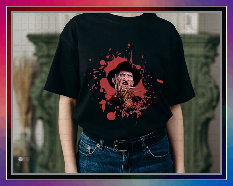Freddy Krueger, Sweet Dreams-Nightmare On Elm St PNG, Freddy Krueger T-shirt, no physical product, digital download, Digital Print Design 1029087394