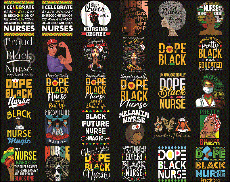 145 Black Nurse png Bundle, Black Nurse PNG,Dope Black Nurse,Black Nurse Magic,Black Live Matters,Black Pride Gift,Melanin Nurse 1009585613
