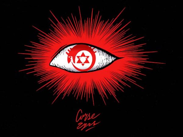 Alchemy cursed eyes t shirt vector