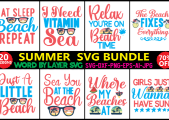Summer SVG Bundle, Beach SVG, Beach Life SVG, Summer shirt svg, Beach shirt svg, Beach Babe svg, Summer Quote, Cricut Cut Files, Silhouette,Summer Beach Quotes Big Bundle Svg, Beach Quotes