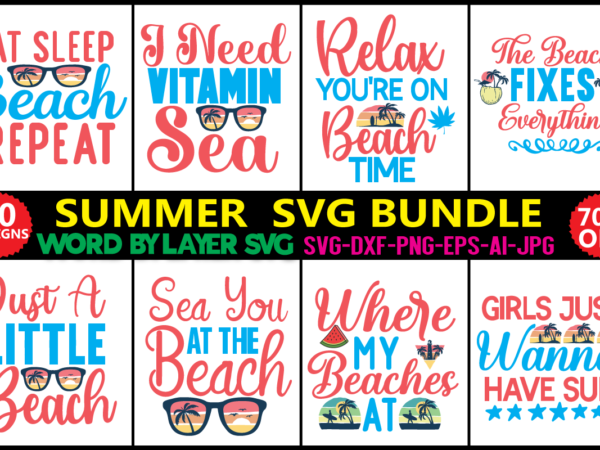 Beach Summer Bundle SVG Beach Life Svg Silhouette Cricut Hello Sweet Summer Svg Vacation Mode SVG File Beach Summer Quote Svg