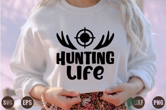 Hunting life graphic t shirt