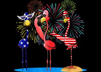 Flamingo 4th Of July American Flag Png, Flamingo Independence Png, Flamingo 4th Of July Png, 4th Of July Png, Flamingo Flag USA
