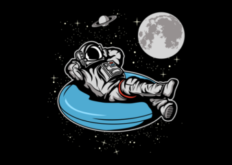 ASTRONAUT CHILL IN SPACE t shirt vector