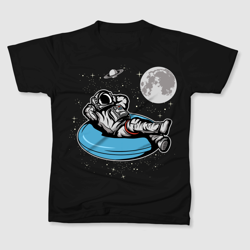 Chillin In Space Unisex T-Shirt by ebrulillustrates
