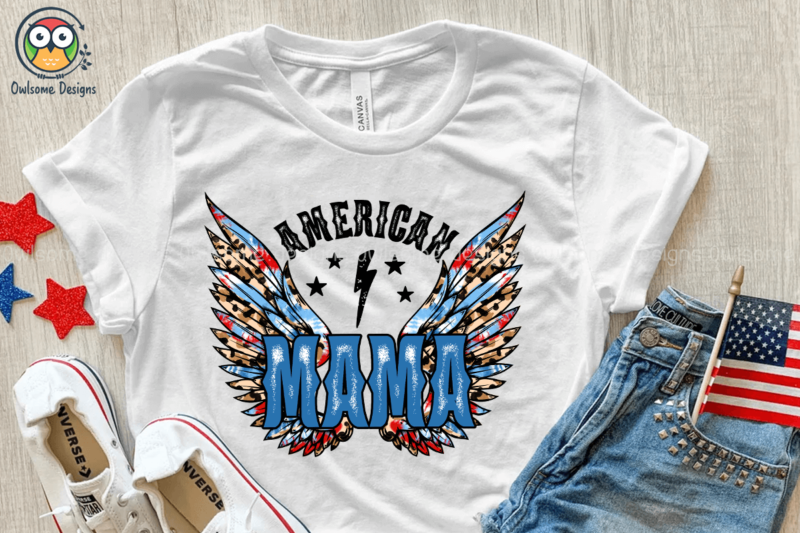 American Mama Sublimation Design