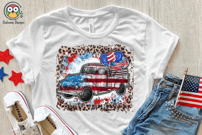 American car Sublimation Design