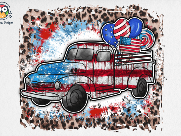 American car sublimation design