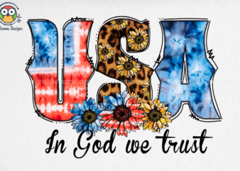 In God we trust Sublimation t shirt design for sale