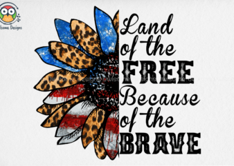 Land of the free Sublimation t shirt vector graphic