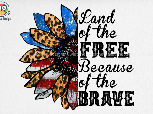 Land of the free sublimation t shirt vector graphic