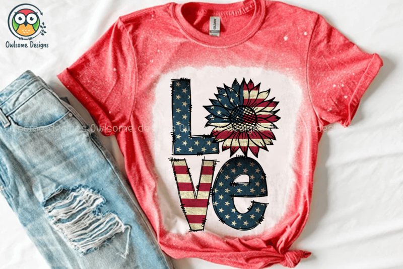 American Love Sublimation Design