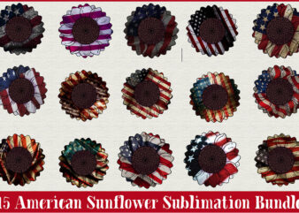 American Sunflower Sublimation Bundle t shirt vector