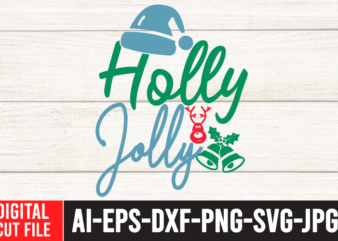 Holly Jolly Tshirt Design ,Holly Jolly SVG Cut File , Christmas SVG Quotes , Christmas SVG Bundle ,Christmas SVG Bundle Quotes Free , Christmas svg bundle, christmas svg bundle quotes