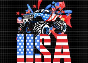 Monster Truck USA American Flag July 4th Png, Truck Flag USA Png, Monster Truck 4th Of July Png, Monster Truck Flag Png t shirt designs for sale