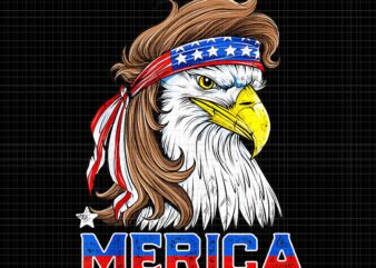 Merica Eagle Mullet 4th Of July American Flag USA Png, Merica Eagle Png, Eagle Flag USA Png, Eagle 4th Of July Png