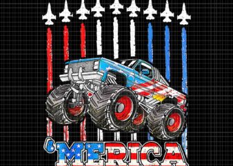 Merica Monster Truck Patriotic American Flag July 4th Of July Png, Merica Monster Truck Png, Merica Truck Flag Png, Truck 4th Of July Png