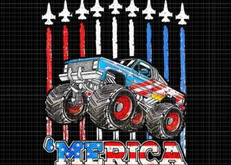 Merica Monster Truck Patriotic American Flag July 4th Of July Png, Merica Monster Truck Png, Merica Truck Flag Png, Truck 4th Of July Png t shirt designs for sale