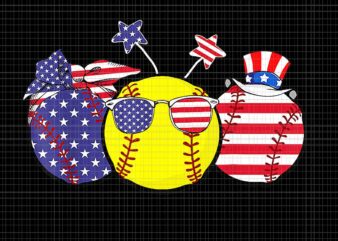 Red White Blue Softball Lover Patriotic 4th Of July Png, Softball 4th Of July Png, Softball Lover Png, 4th Of July Flag Png,