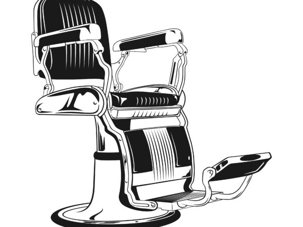 Barber chair t shirt template