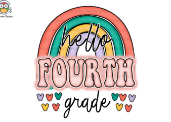 Hello fourth grade Sublimation graphic t shirt
