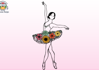 Ballerina sublimation design