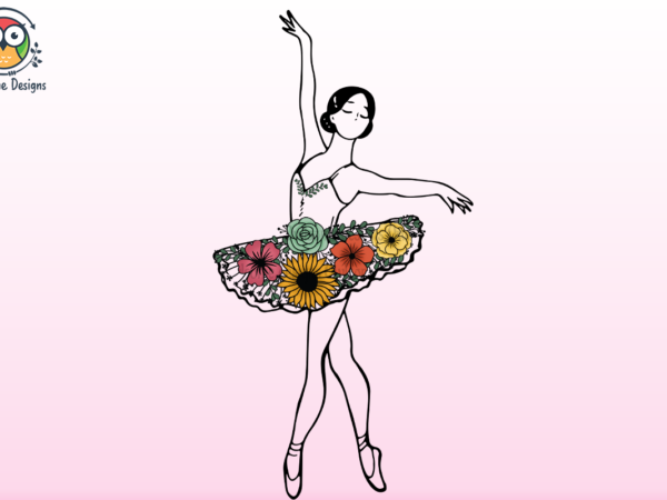Ballerina sublimation design