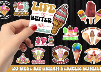 Best Ice Cream Sticker Bundle t shirt template