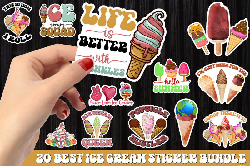 Best Ice Cream Sticker Bundle