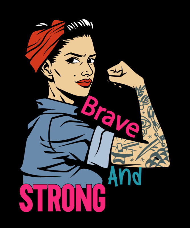 Brave And Strong Tshirt Design On Sale , Brave And Strong SVG Cut File , cancer shirt, fights alone t-shirt, cancer awareness, fight cancer t-shirt, funny cancer tshirt, gift cancer,