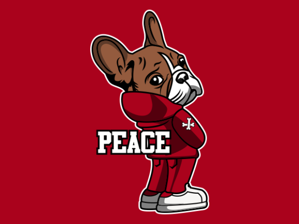 Cute dog peace cartoon t shirt vector file