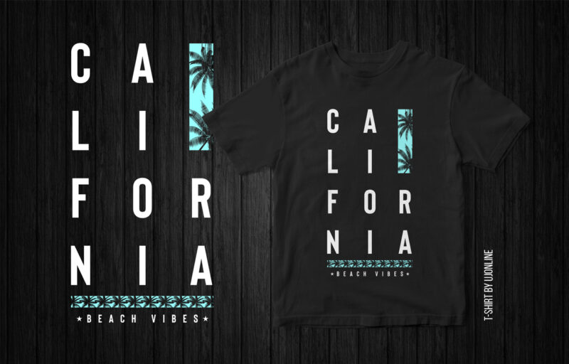 California Beach Vibes, Summer T-Shirt Design