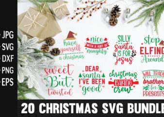 Christmas svg bundle, Christmas Cut Files Cricut Silhouette