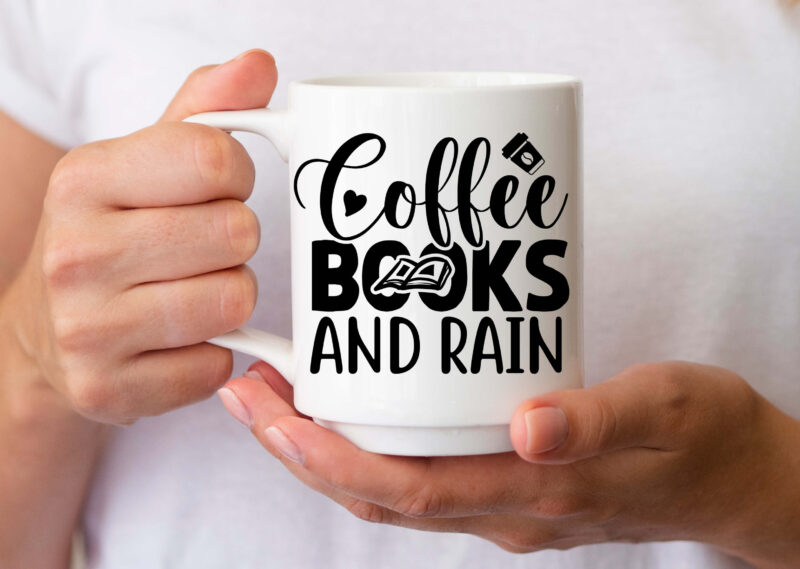 Coffee Books and Rain- SVG