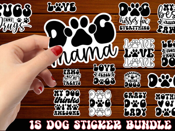 Dog sticker design bundle