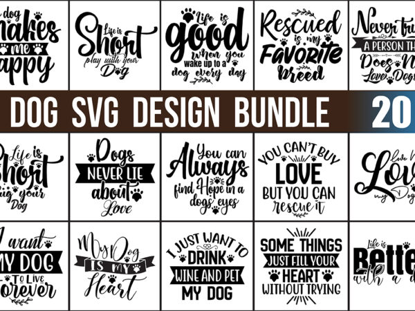 Dog svg bundle t shirt vector illustration