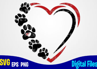 Dog Heart svg, png, sublimation and cut design