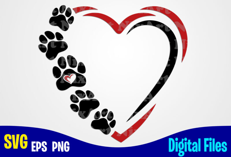 Dog Heart svg, png, sublimation and cut design