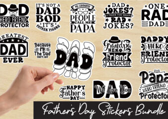 Father’s Day Stickers Bundle I Printable Dad Stickers Bundle