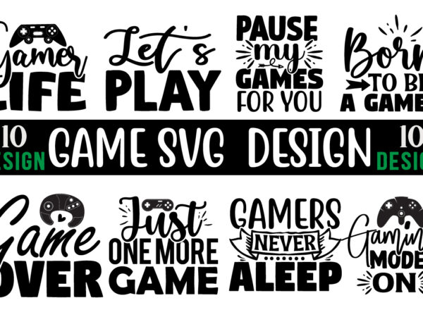 Game svg design bundle