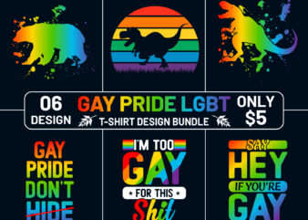 Gay Pride LGBT T-Shirt Design Bundle